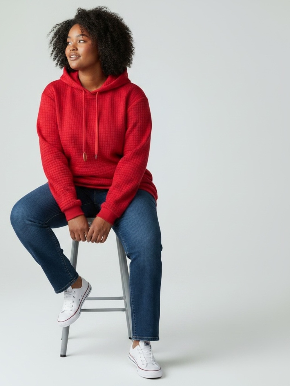 NWT Red Quilted Hoodie - Coofandy Women’s XXL